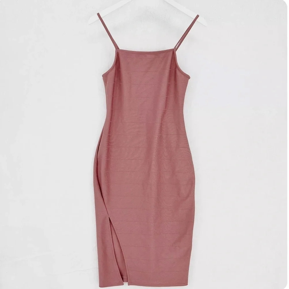 Leith Women’s Bodycon Bandage Dress with Side Slit - Picture 2 of 5